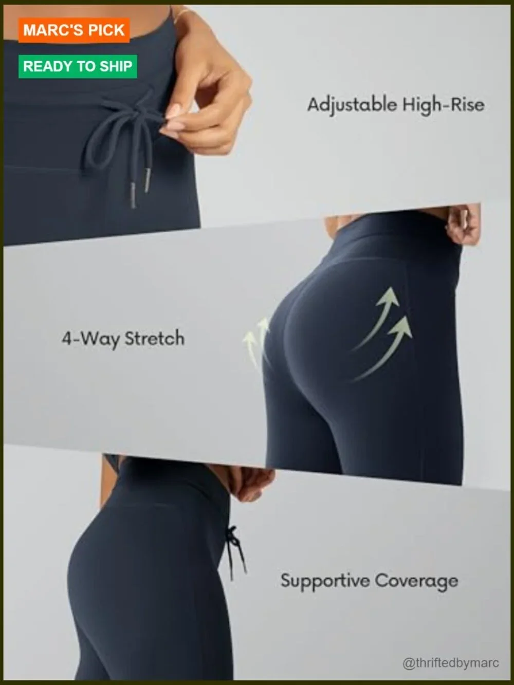 High Waist Drawstring Bike Shorts 5